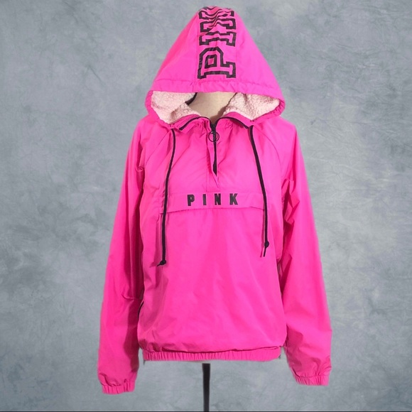 PINK Victoria's Secret Jackets & Blazers - PINK Victoria’s Secret 1/2 Anorak pink windbreaker